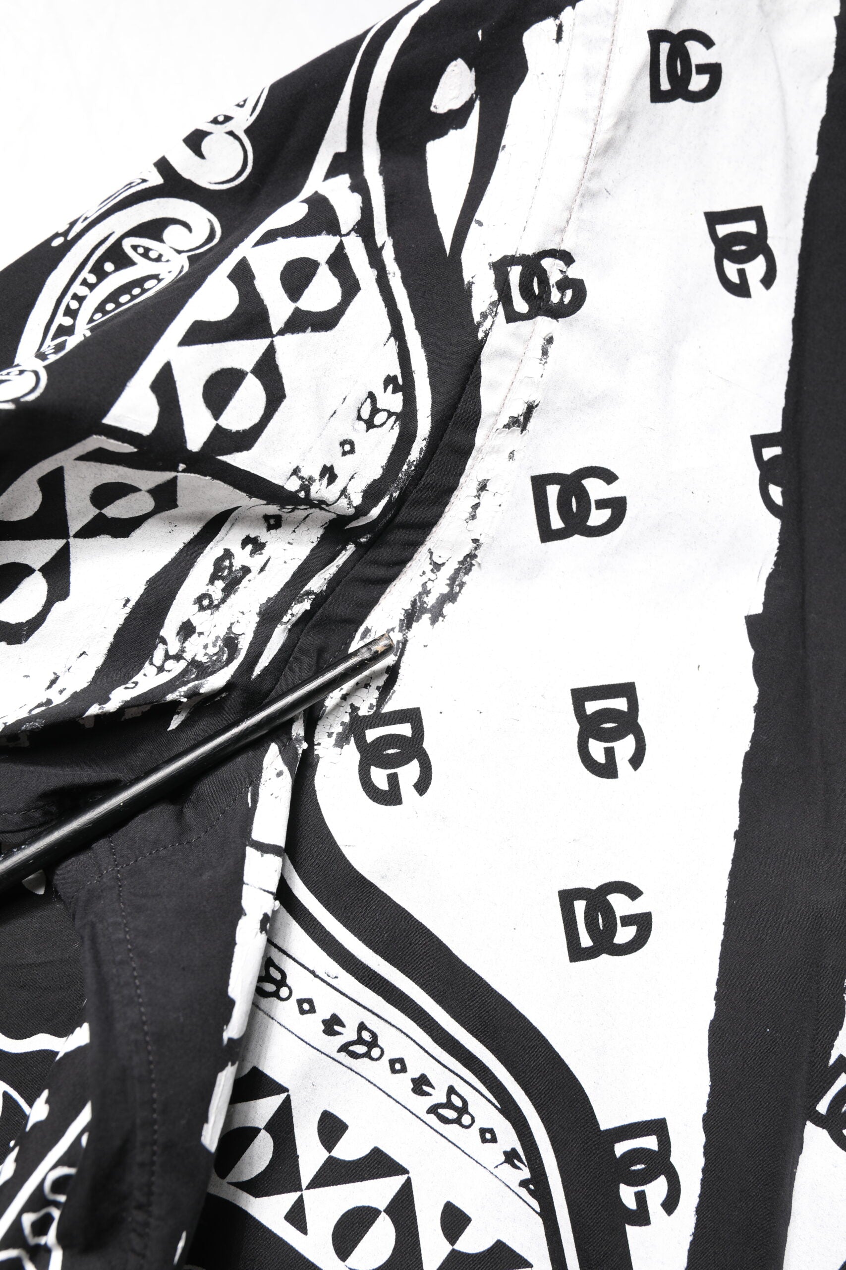 Dolce & Gabbana Black and White Bandana MARTINI Men's Shirt